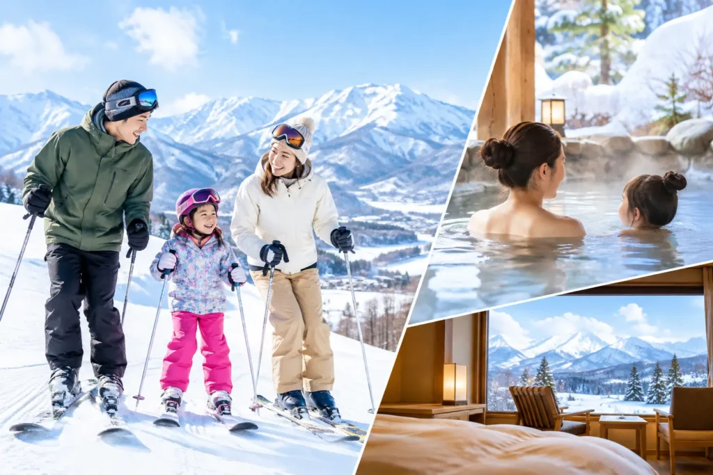 親子 スキー旅行 一泊二日 モデルコース｜雪と温泉を楽しむ週末旅